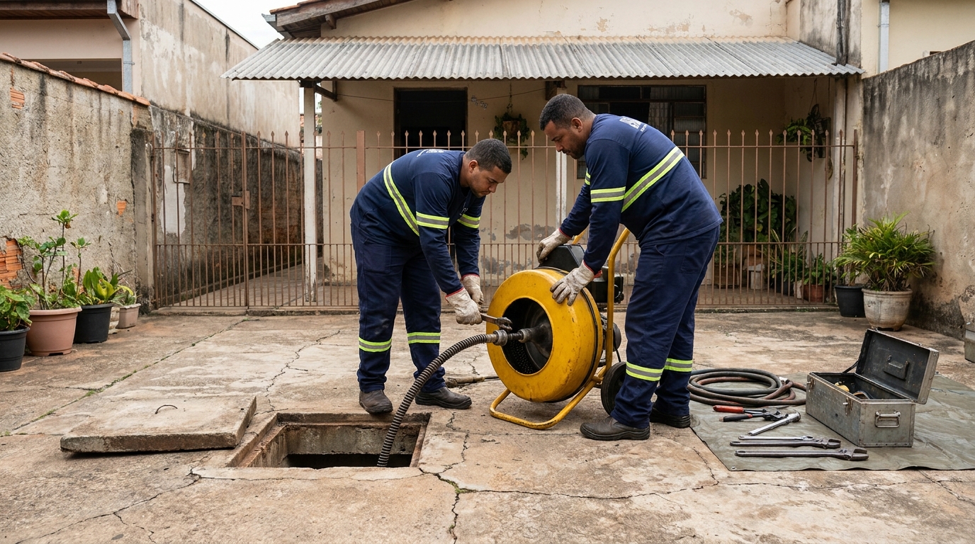 Desentupimento de esgoto em Franca‑SP